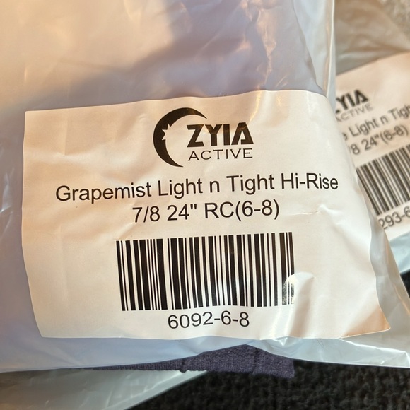ZYIA NWT Women’s Grapemist Light n Tight Hi-Rise Leggings, Size 6/8 - Picture 8 of 8